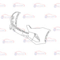 FRONT BUMPER HIGHLANDER 2020-2024 52119-0E950 LE-XLE FRONT BUMPER COVER 52119-0E950 TOYOTA 2