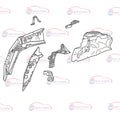 APRON FRONT LEFT SIDE 53702-08050 TOYOTA SIENNA 2021-2024 4