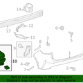 52565-48060, 52565-0E060 Bumper Bracket RX 2023-2026 Lower Right Side Rear Bumper Retainer RX 2023-2026 RH 2