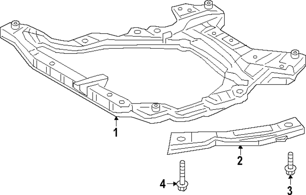 FRAME ASSEMBLY 51100-0E120 FRONT RX 2023-2025 LEXUS 511000E120 FRAME ASSY, FR