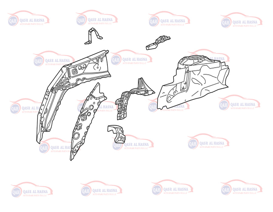 APRON FRONT LEFT 53702-08050 TOYOTA SIENNA 2021-2024