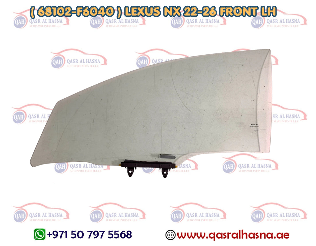 Lexus NX Front Door Glass Sub-Assembly 2022-2026 OEM 68102-F6040 Left Side