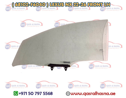 Lexus NX Front Door Glass Sub-Assembly 2022-2026 OEM 68102-F6040 Left Side