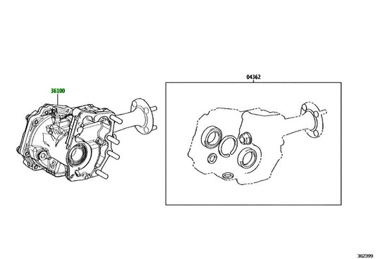 LEXUS 36100-52100 TRANSFER ASSEMBLY TRANSFER CASE